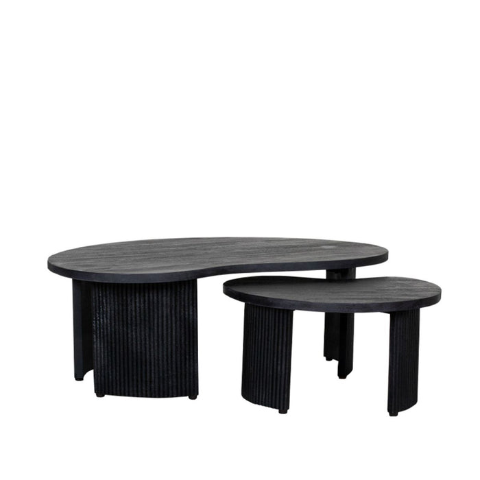 Salontafel Set Timon | Zwart Mangohout