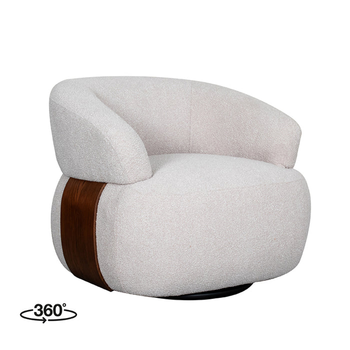 Fauteuil Valenza | Naturel Boucle | Walnoot Eiken