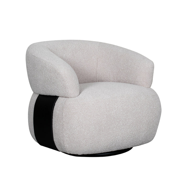 Fauteuil Valenza | Naturel Boucle | Zwart Eiken