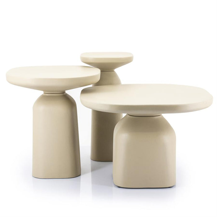 Bijzettafel Squand | Beige Aluminium