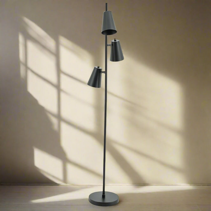 Vloerlamp Cole | Zwart Metaal