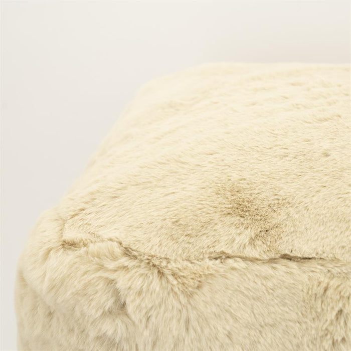 Poef Mosa | Beige Polyester