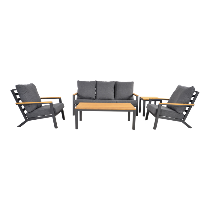 Loungeset Donnan | Grijs Zwart