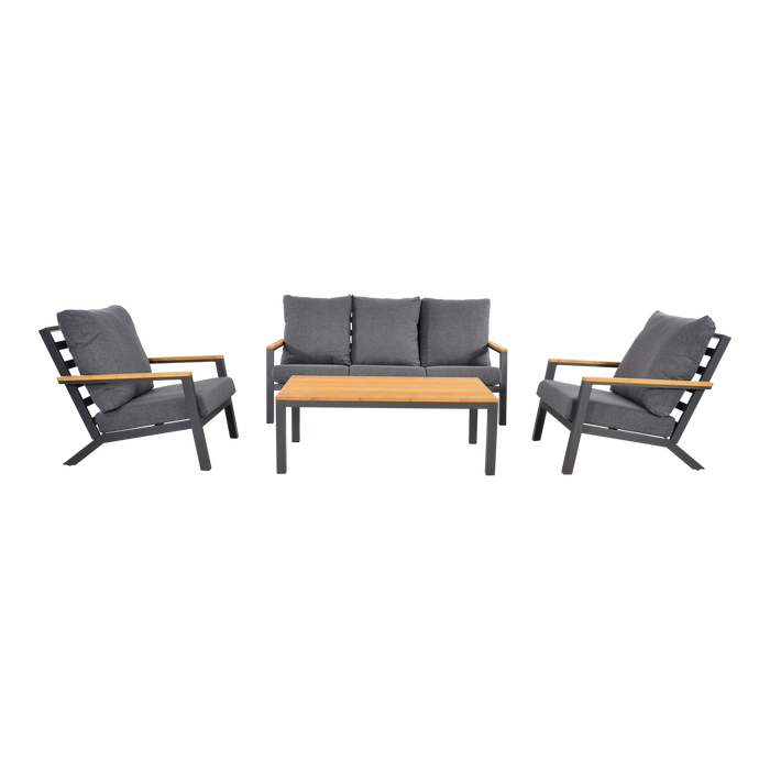 Loungeset Donnan | Grijs Zwart