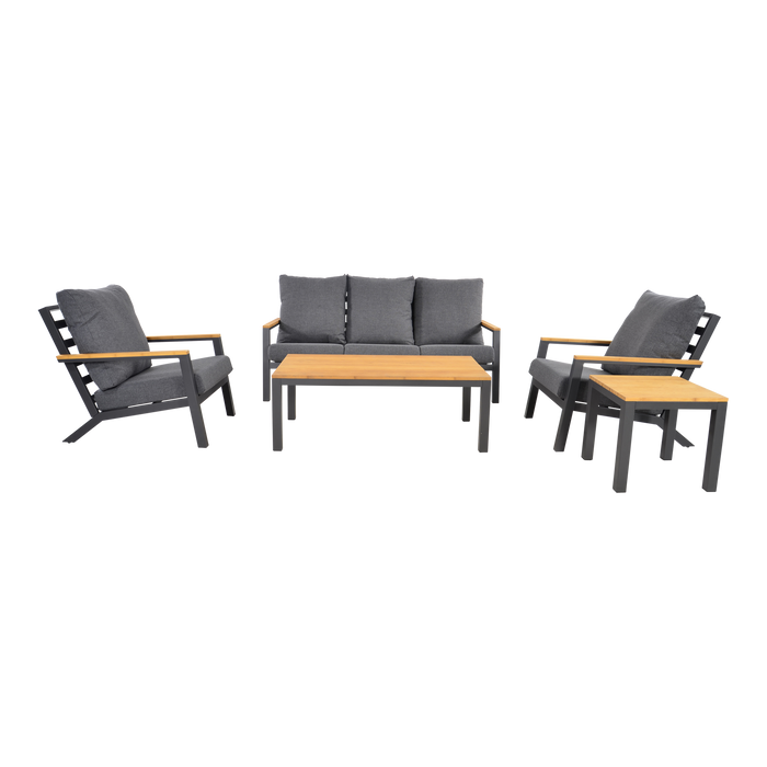 Loungeset Donnan | Grijs Zwart