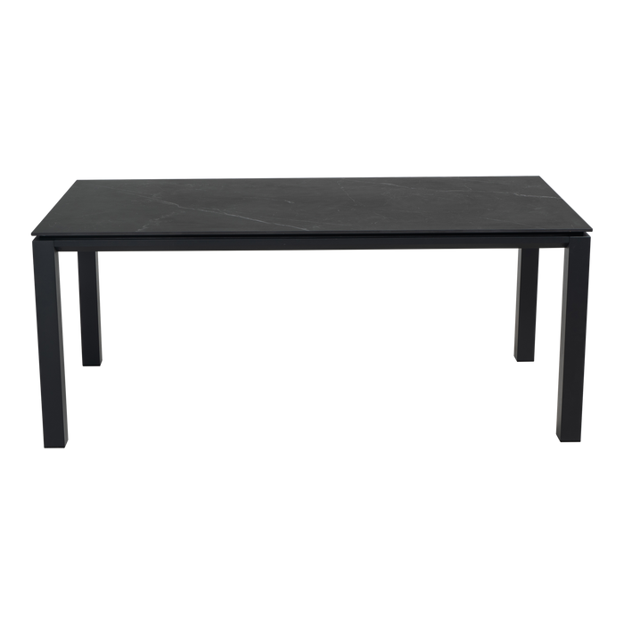 Tuintafel Monte Carlo Negro | 180x90x74 cm | Zwart Marmerlook