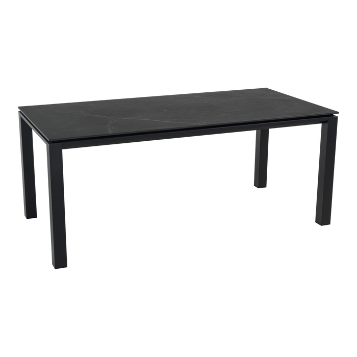 Tuintafel Monte Carlo Negro | 180x90x74 cm | Zwart Marmerlook