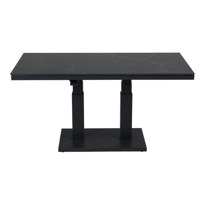 Tuintafel Monte Carlo Negro | 140x80x50/72 cm | Zwart Marmerlook