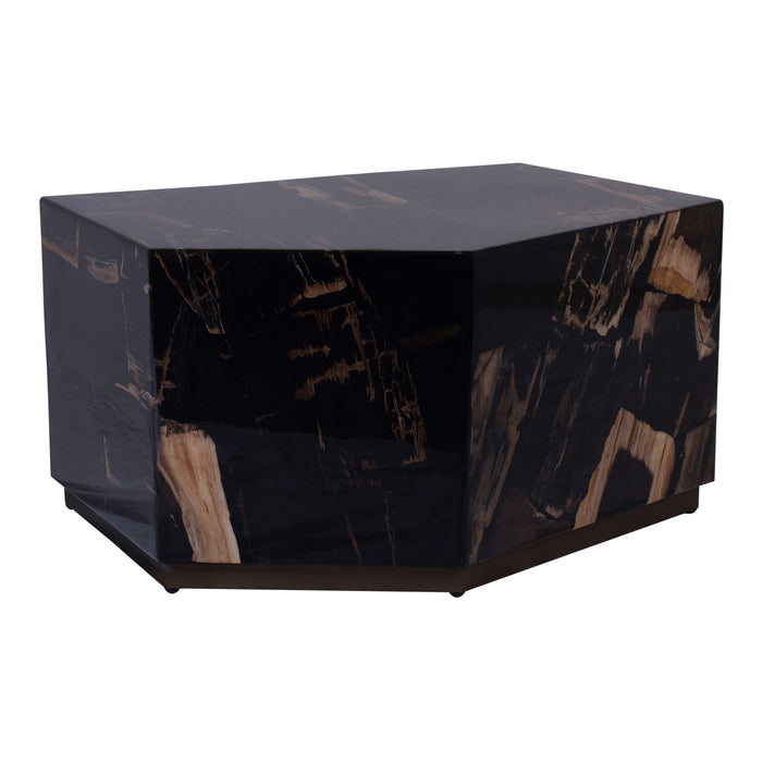 Salontafel Rayn | M | Zwart Versteend Hout