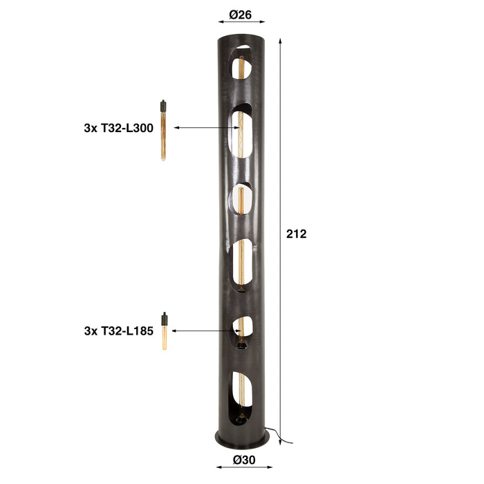 Vloerlamp Alexander | XXL | Zwart Metaal