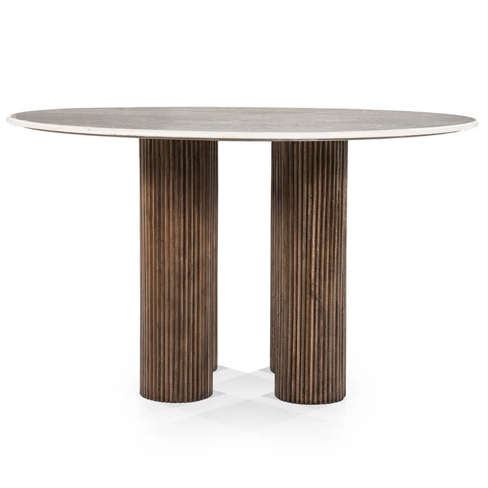 Eettafel Xavi | Bruin Mangohout | Rond