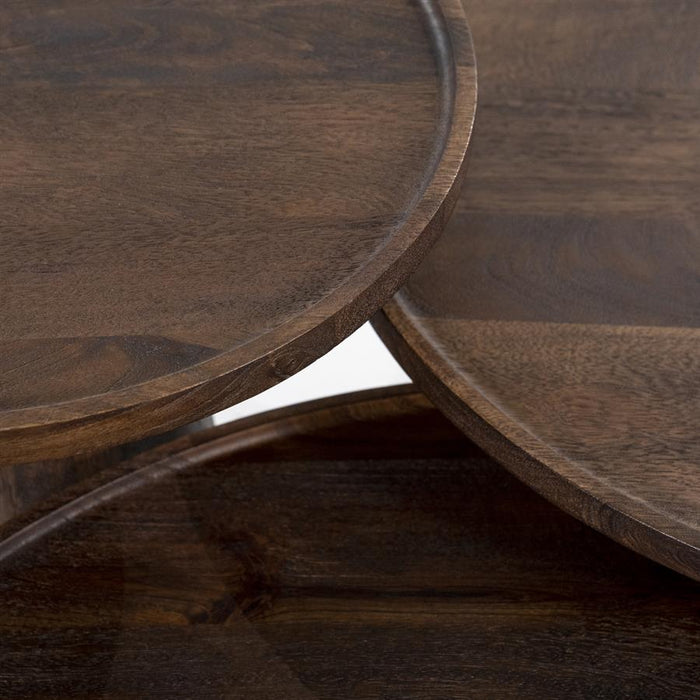 Salontafel Ron | Bruin Mangohout | Rond | Klein