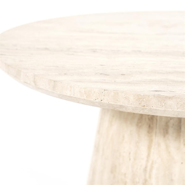 Salontafel Aime | Beige Travertin | Rond