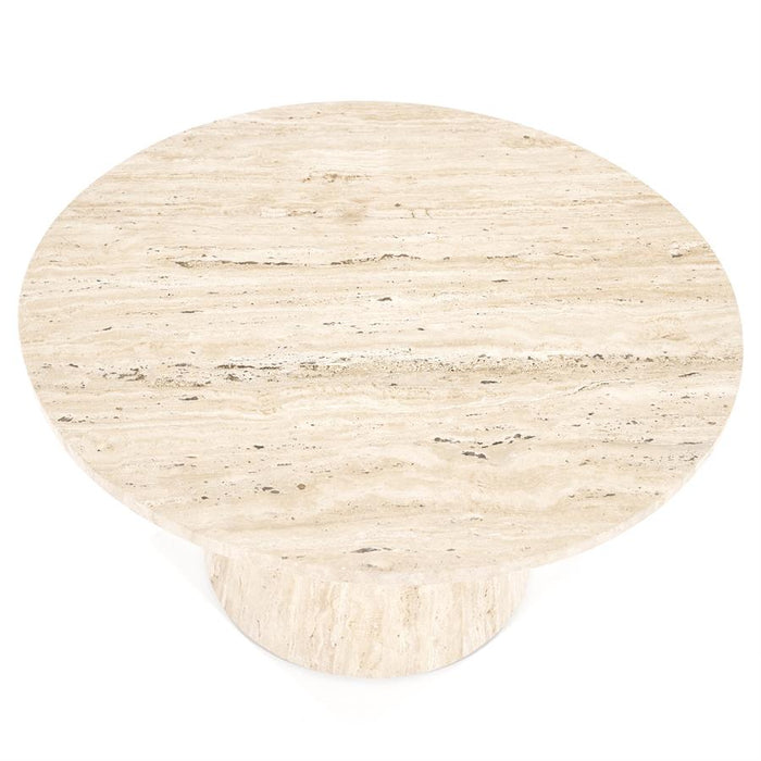 Salontafel Aime | Beige Travertin | Rond