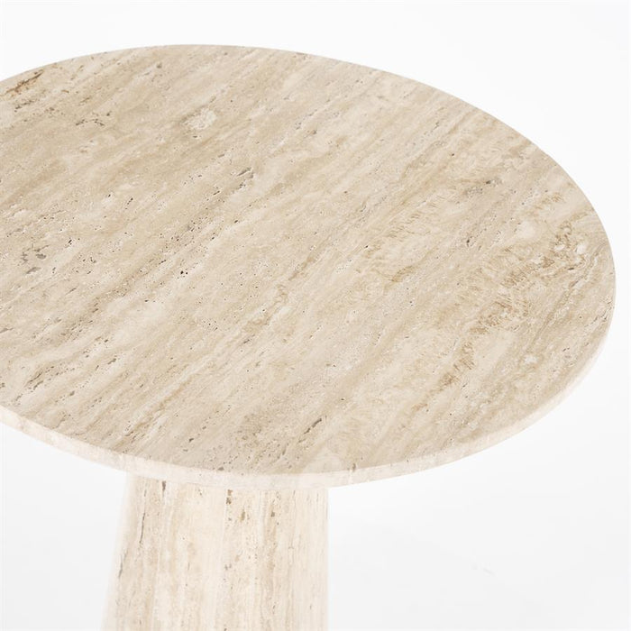 Eettafel Aime | Beige Travertin | Rond