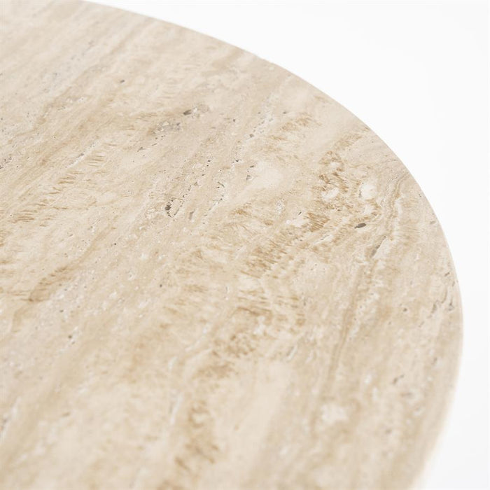 Eettafel Aime | Beige Travertin | Rond