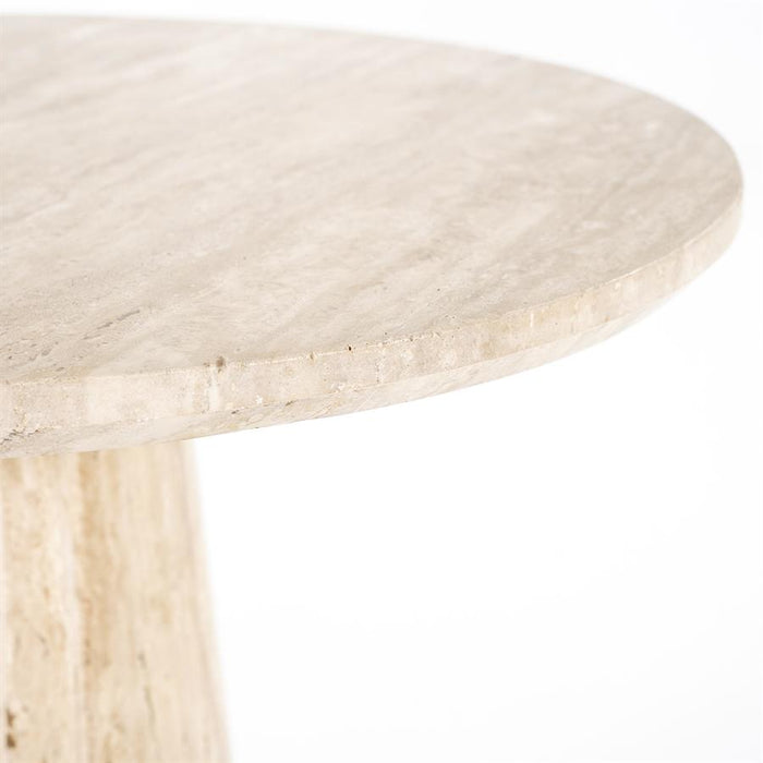 Eettafel Aime | Beige Travertin | Rond