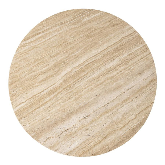 Eettafel Aikin | Beige Travertin | Rond