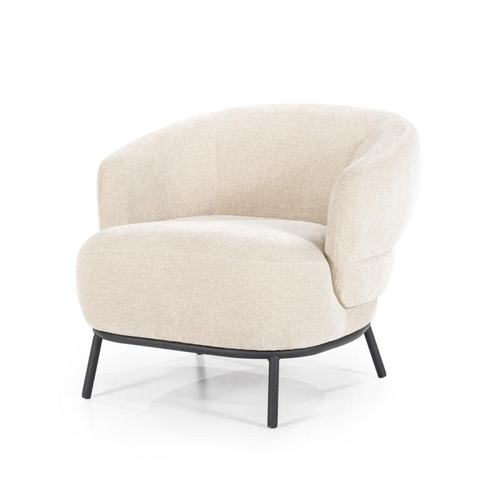 Fauteuil David | Taupe Polyester | Met Armleuning