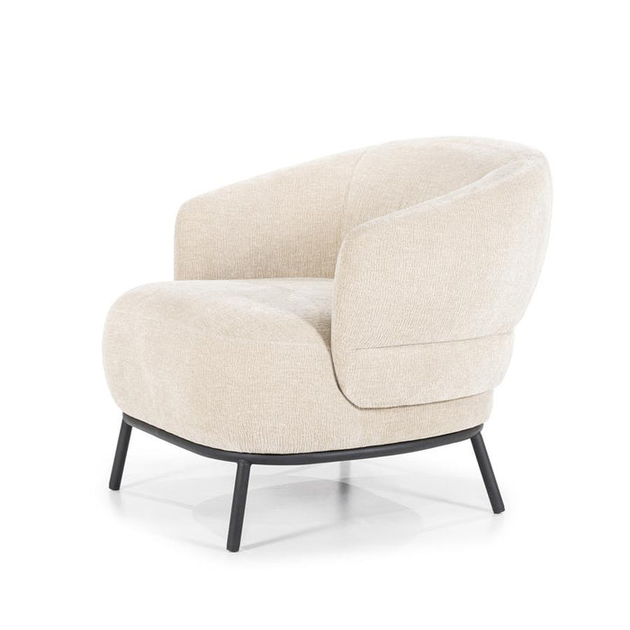 Fauteuil David | Taupe Polyester | Met Armleuning