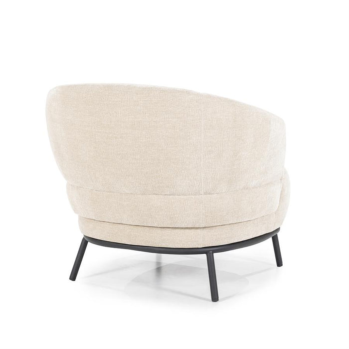 Fauteuil David | Taupe Polyester | Met Armleuning