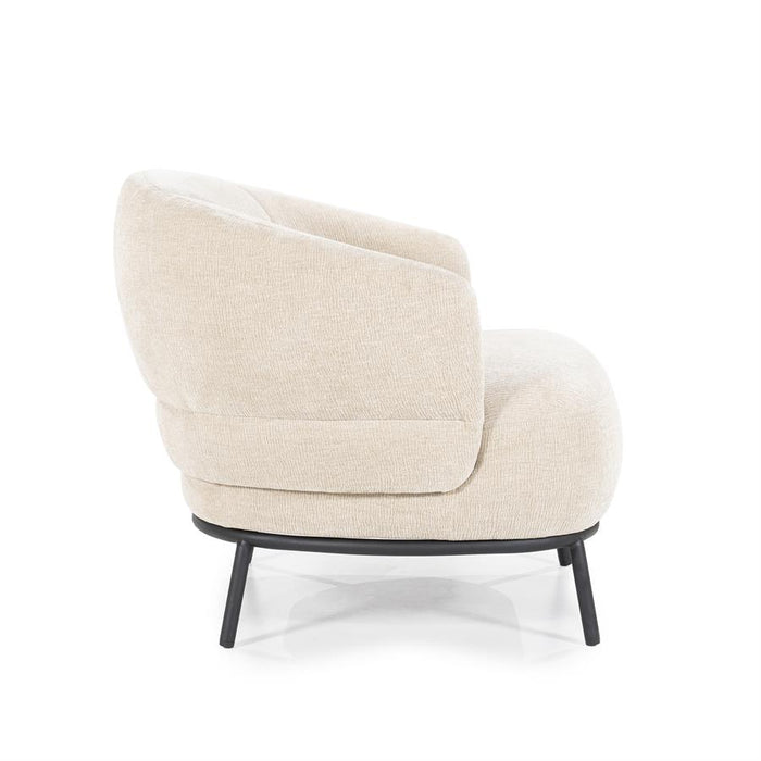 Fauteuil David | Taupe Polyester | Met Armleuning