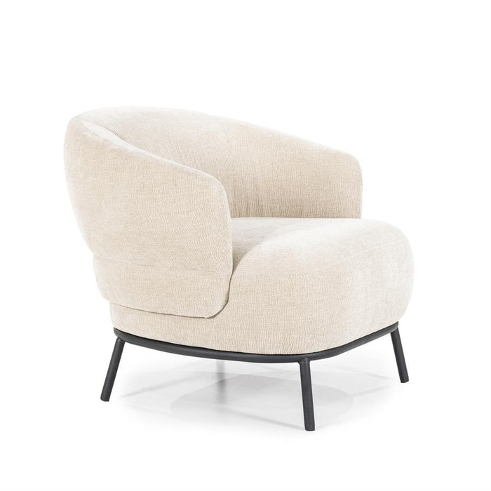 Fauteuil David | Taupe Polyester | Met Armleuning