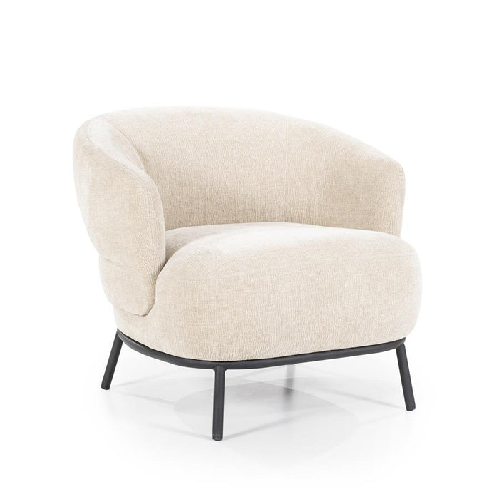 Fauteuil David | Taupe Polyester | Met Armleuning