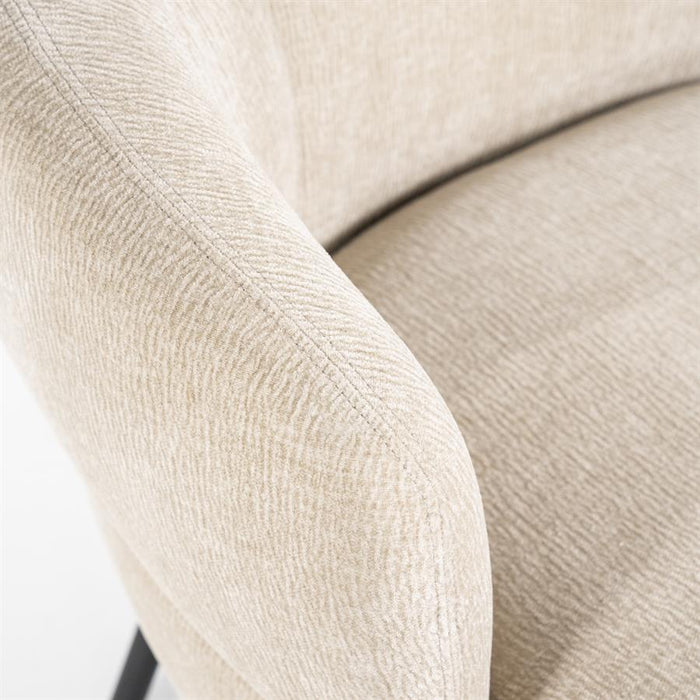 Fauteuil David | Taupe Polyester | Met Armleuning