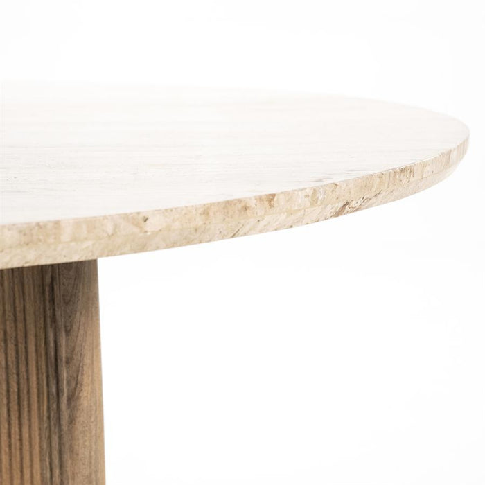 Eettafel Sara | Bruin Travertin | Rond