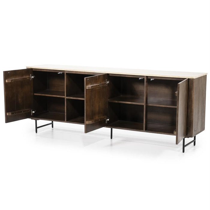 Dressoir Lio | Bruin Travertin