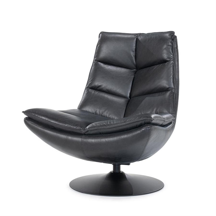 Fauteuil Sven | Zwart Leer