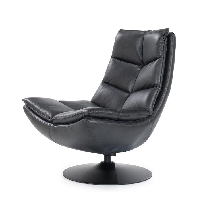 Fauteuil Sven | Zwart Leer