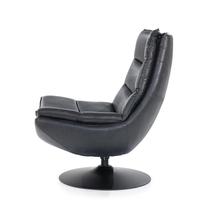 Fauteuil Sven | Zwart Leer