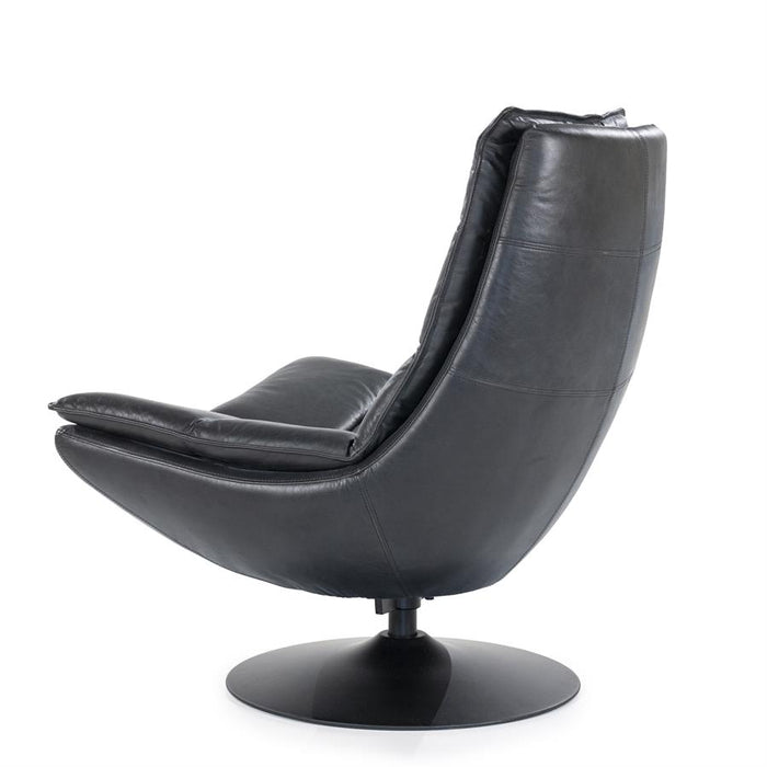 Fauteuil Sven | Zwart Leer