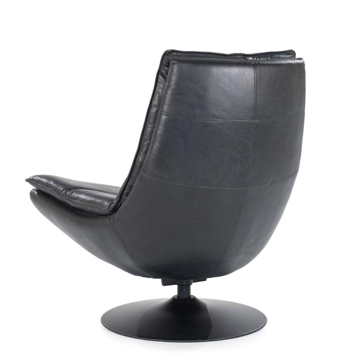 Fauteuil Sven | Zwart Leer