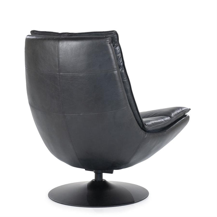 Fauteuil Sven | Zwart Leer