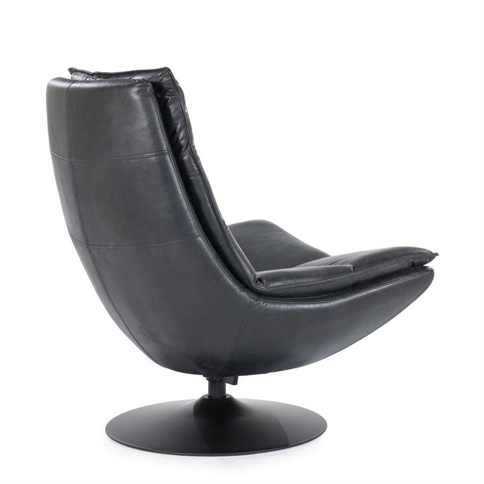 Fauteuil Sven | Zwart Leer