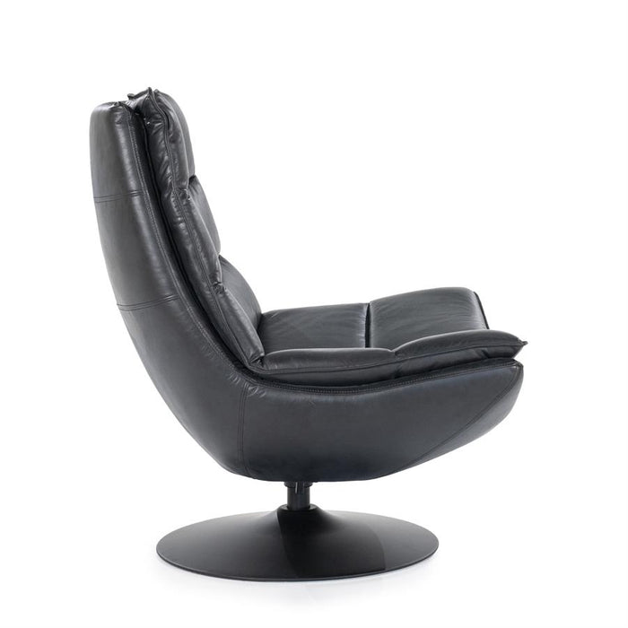 Fauteuil Sven | Zwart Leer