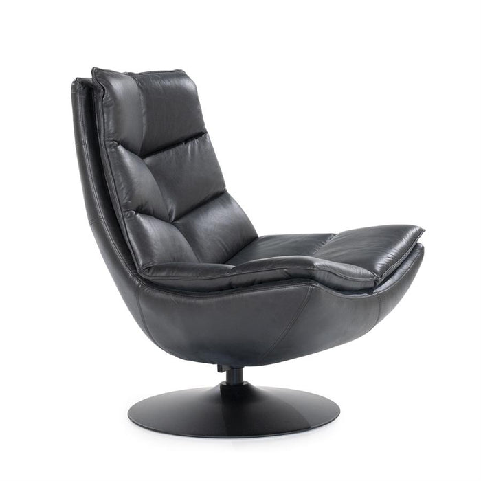 Fauteuil Sven | Zwart Leer