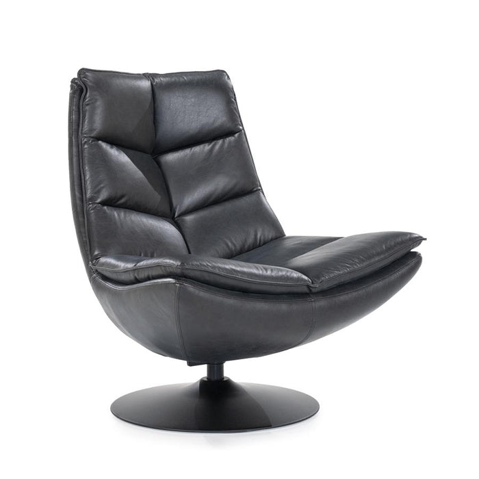 Fauteuil Sven | Zwart Leer