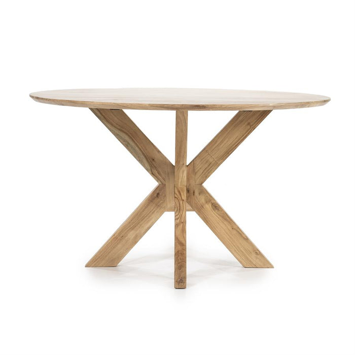 Eettafel Nikki | Naturel Acaciahout |Ronde Vorm