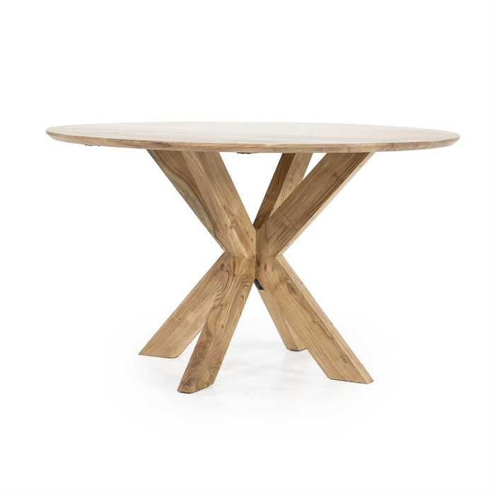 Eettafel Nikki | Naturel Acaciahout |Ronde Vorm