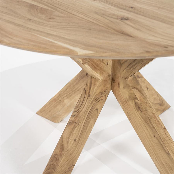 Eettafel Nikki | Naturel Acaciahout |Ronde Vorm