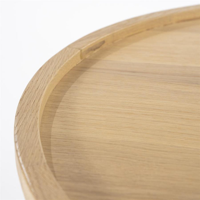 Salontafel Leia | Naturel Eiken Fineer | Ø66 cm | Rond