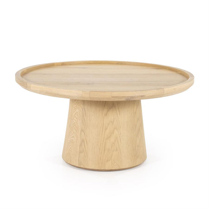 Salontafel Leia | Naturel Eiken Fineer | Ø80 cm | Rond