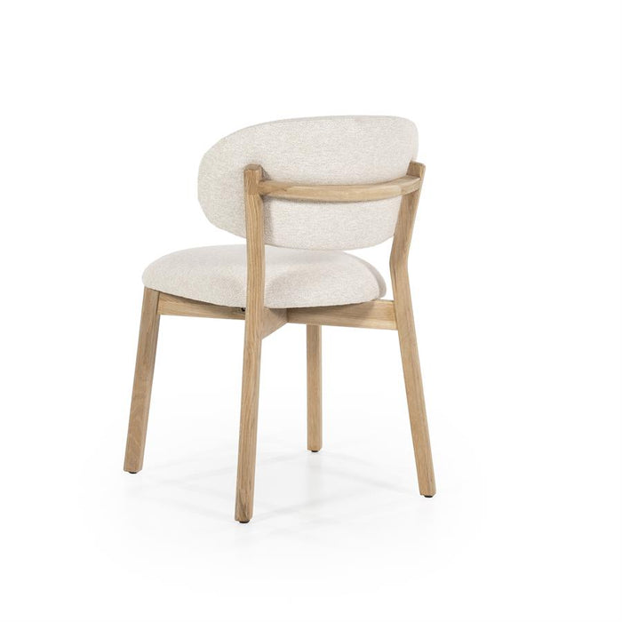 Eetkamerstoel Mikky | Beige Stof | Houten Poten