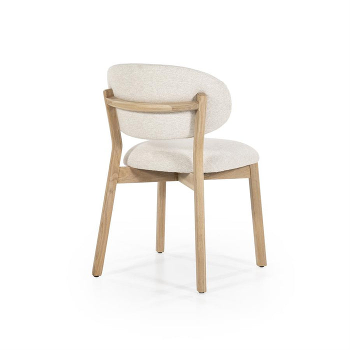 Eetkamerstoel Mikky | Beige Stof | Houten Poten