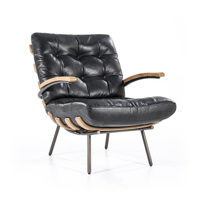 Fauteuil Bastiaan | Zwart Leer