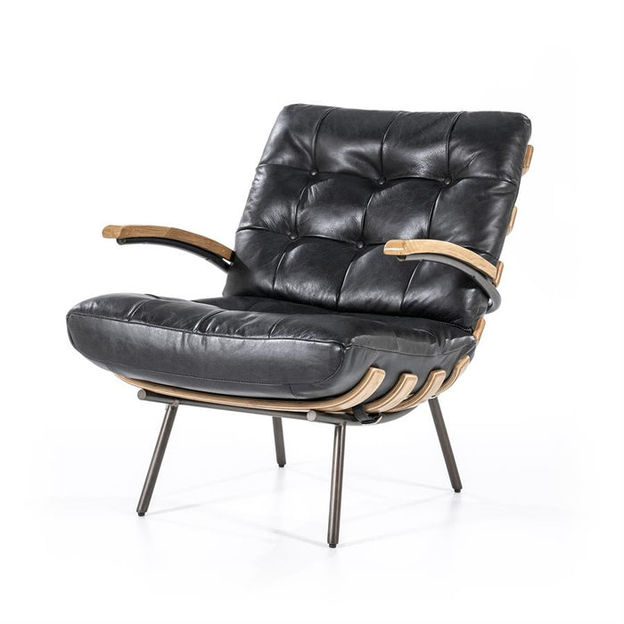 Fauteuil Bastiaan | Zwart Leer